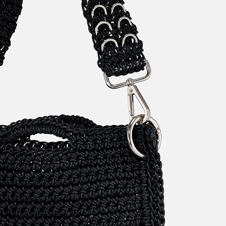 THE PITA BAG — back view showing hand-crocheted leather texture | PROVE'M WRONG
