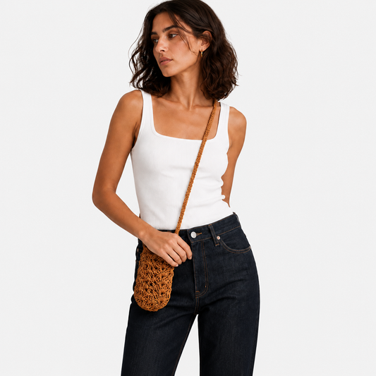 THE LACE BAG — TAN
